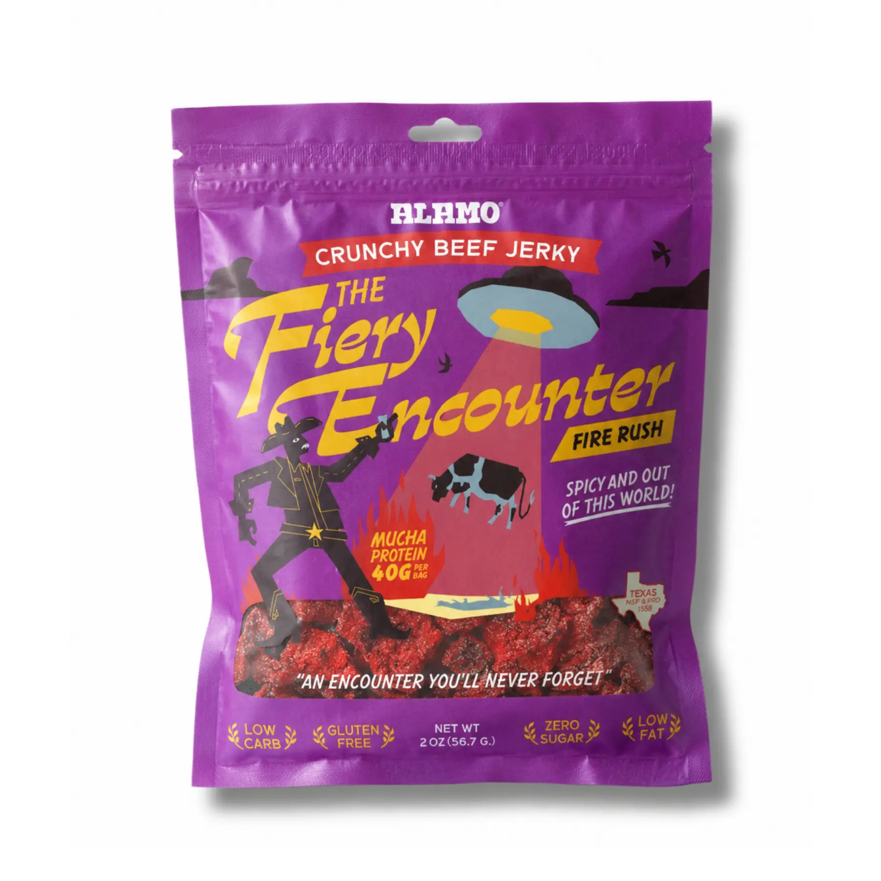 The Fiery Encounter – Fire Rush | High-Protein Crunchy Beef Jerky