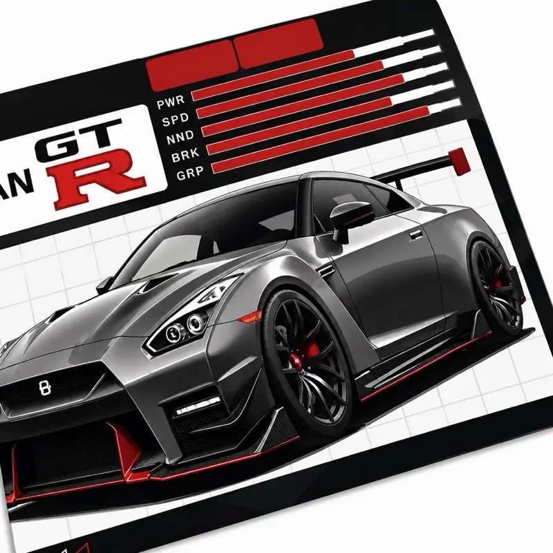 Nissan Datsun Infiniti Series Themed Stickers. The Ultimate Rectangle Sticker for Anywhere & Anything | Waterproof Vinyl | Clean Minimal Tech Aesthetic | Perfect for Laptops, Phones & Everyday Use