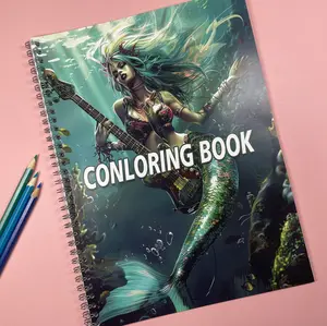 Fantastical Ocean Music Fusion Coloring Book Hard Cover for Christmas Eve & Christmas Gifts Vibrant Style Relaxation Fun