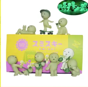 New Smiski Sunday Series Blind Box Anime Figure Glow In The Dark Model Doll Desktop Ornament Collection Toys Decor Birthday Gift