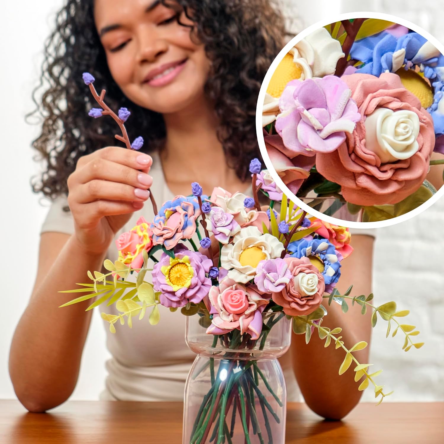 Blooms by Play-Doh Meadow Bouquet Kit, Doh Bouquet Assortment- Floral Crafts for Adults & Teens Blooms by Play-Doh Meadow Bouquet Kit, Doh Bouquet Assortment- Floral Crafts for Adults & Teens