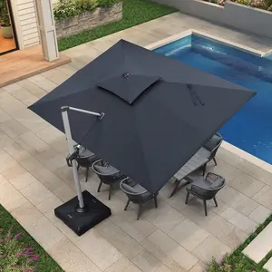 PURPLE LEAF 9x12 ft Patio Umbrella Outdoor Rectangle Umbrella for Garden Pool Patio
