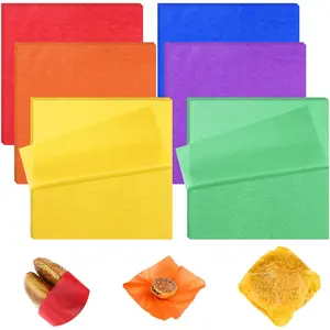 240 count 12 x 12 Inch Deli Paper Sheets Sandwich Dry Wax Paper Oil Proof  Basket Liners  Wrapping Sheets for Bread, Party, Picnic, Festival, BBQ(Candy Color)