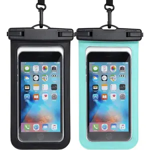 Waterproof Phone Pouch, IPX8 Waterproof Phone Case for iPhone 17/16/15/14 Pro Max, Cell Phone Dry Bag for Beach & Cruise Essentials, Touch Screen, Lanyard Included, 2 Pack (Fits Up to 8.9")