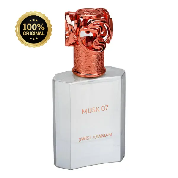 Swiss Arabian Musk 07 Extrait de Parfum, a Long-Lasting Musky Fruity Unisex Fragrance with Rose and Patchouli Notes, Addictive Signature Scent, 50ml Fluid Spray, Smelling Good, 50 Ml Bottles