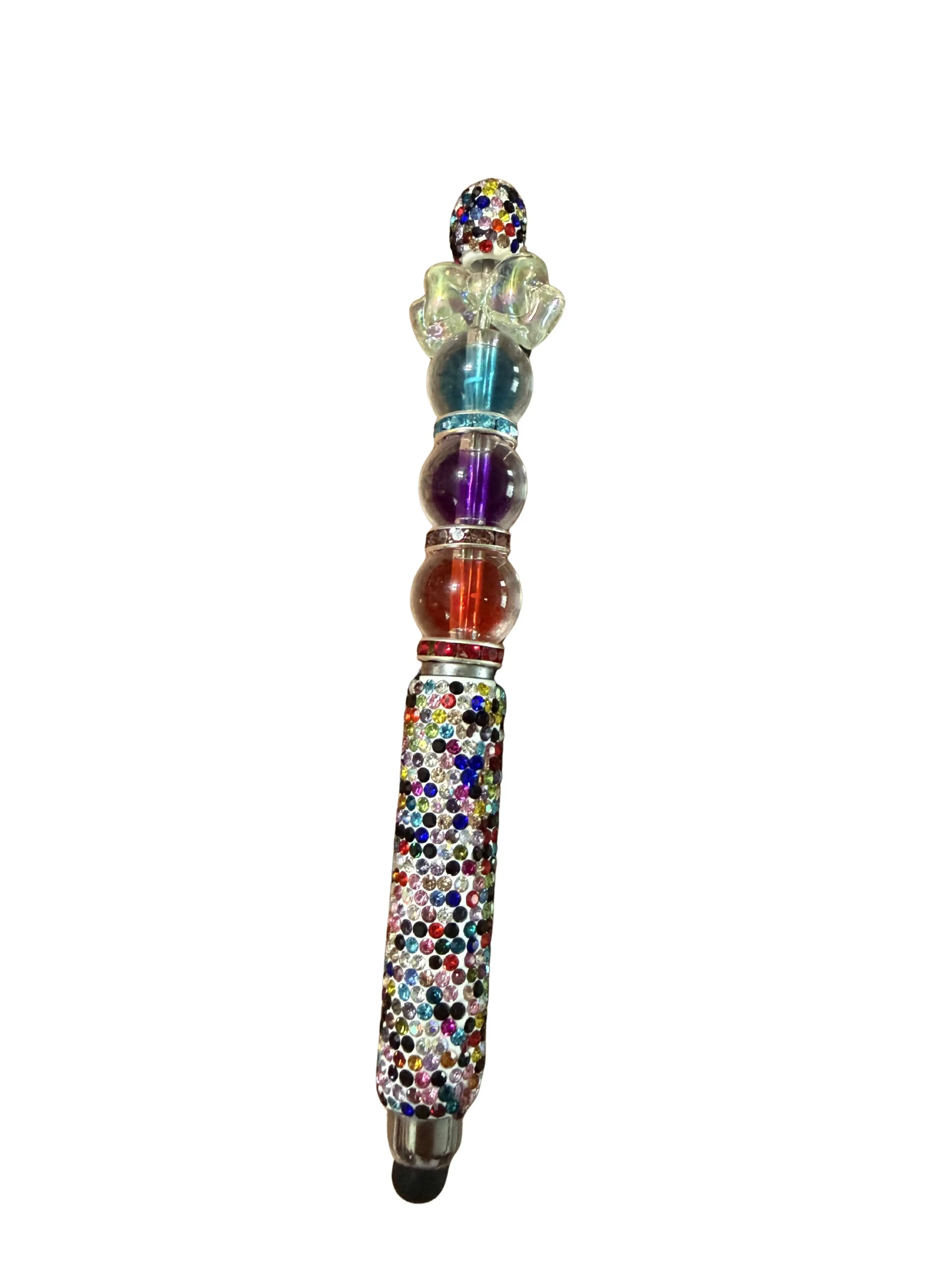 Beaded Stylus Pen with Silicone Beads and Metal Rods - Universal Touchscreen Accessory for Phones, Tablets