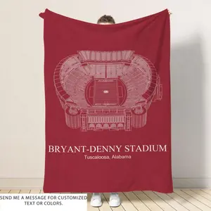 Bryant Denny Stadium Blanket for Bed Sofa Home Bedroom Office Travel  Family Friends and Kids Birthday Gift Christmas Present