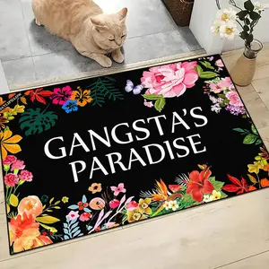 Entrance Doormat, Doormat, Floral Print Rug, Comfortable Wear-Resistant Durable Doormat, Home Decor Rug, Welcome Mat Suitable for Outdoor Front Door and Yard Garage Living Room Bedroom and Entryway, Ideal Decorative Indoor and Outdoor Entrance Mat