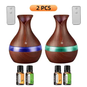 2PCS 300ml USB Humidifier & Essential Oil Diffuser, Portable Cool Mist for Home Office Travel