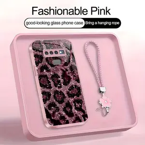 Suitable for [Galaxy Note9] high-end women's phone case，a beautiful four-leaf clover lanyard is included🥰,simple yet sophisticated leopard print design, affordable price, available in multiple colors YM99