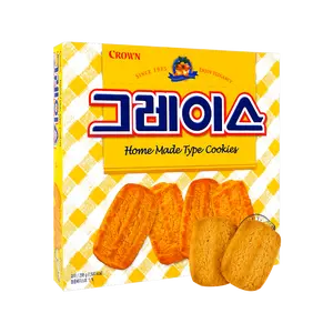 CROWN Korean Peanut Cookie Crisps 298g - Delicious Breakfast Snack & Sweet Treat CROWN Korean Peanut Cookie Crisps 298g - Delicious Breakfast Snack & Sweet Treat