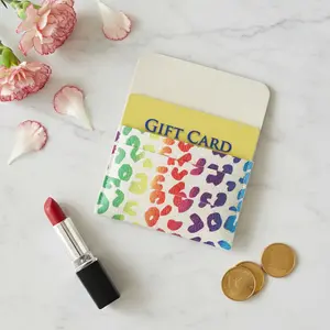 Rainbow Leopard Print Card Wallet