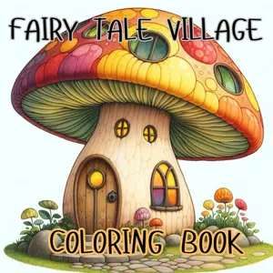 Coloring Book Fairy Tale Village: Bold and Easy Inspired Design for Kids (Cute & Simple) Paperback – August 13, 2024