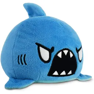 The Original Reversible Shark Plushie - Blue - Cute Sensory Fidget Stuffed Animals That Show Your Mood