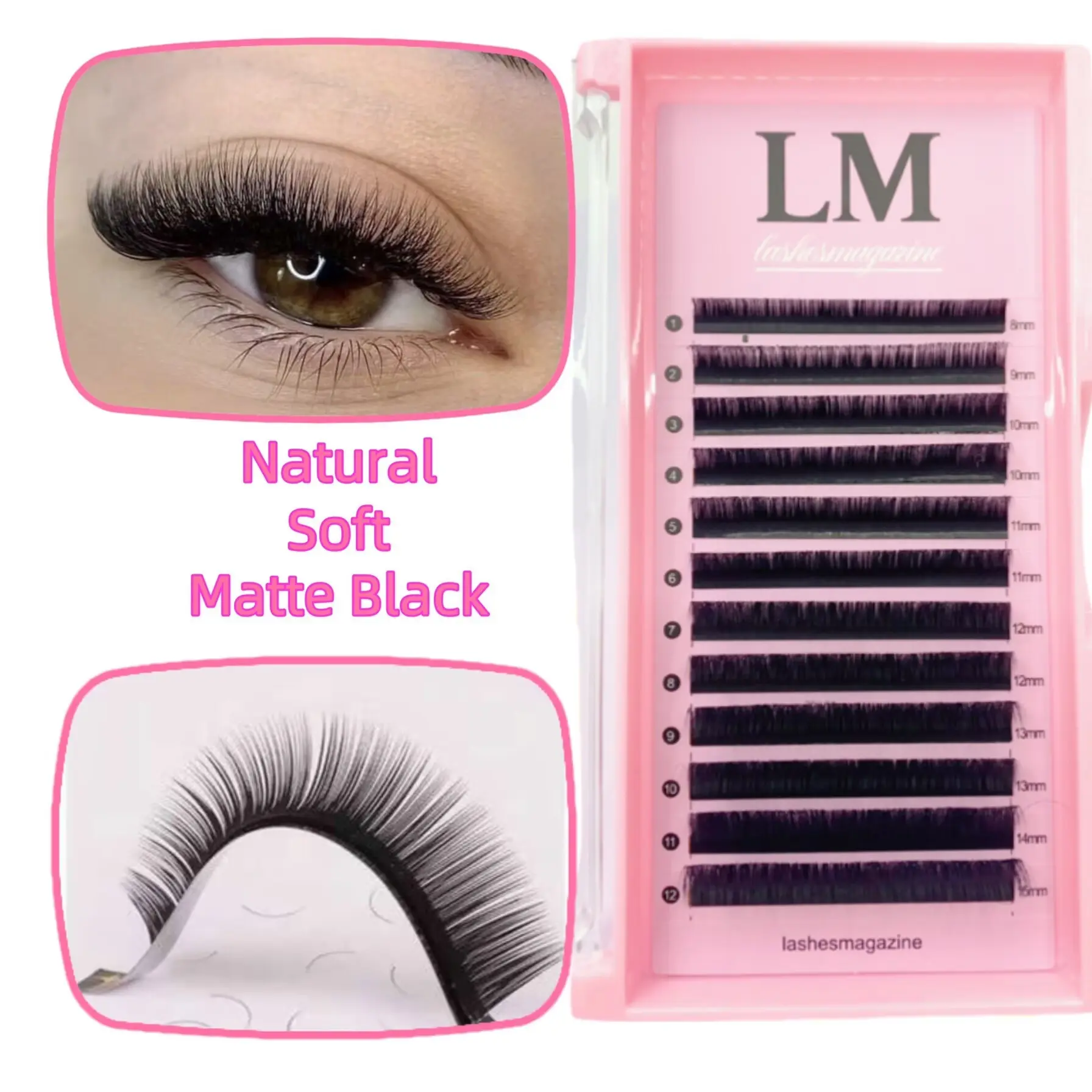 Cashmere Individual Eyelash Extensions, Soft Comfortable Natural Volume Lash Extension, Lashes 0.05mmC/CC/D Curl, Fluffy Lash Clusters, Makeup Lash Clusters, Fluffy Cat Eye Look, Easy to Fan and Pick, Lightweight False Eyelashes, Salon Professional Use