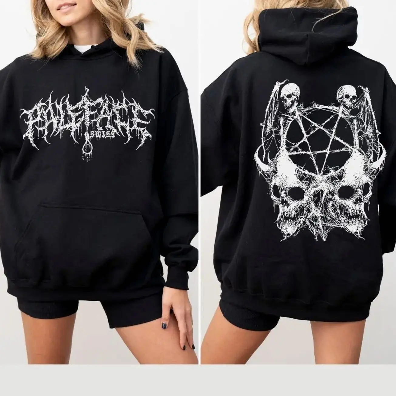 Paleface Swiss Pentagram Hoodie, Paleface Swiss Band Hooded, Paleface Swiss T-shirt Hoodie, Pentagram Shirt, The Wilted Tour 2026 Shirt 19E