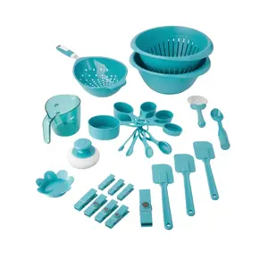 28-Piece Plastic Kitchen Tools and Gadgets Set, Teal