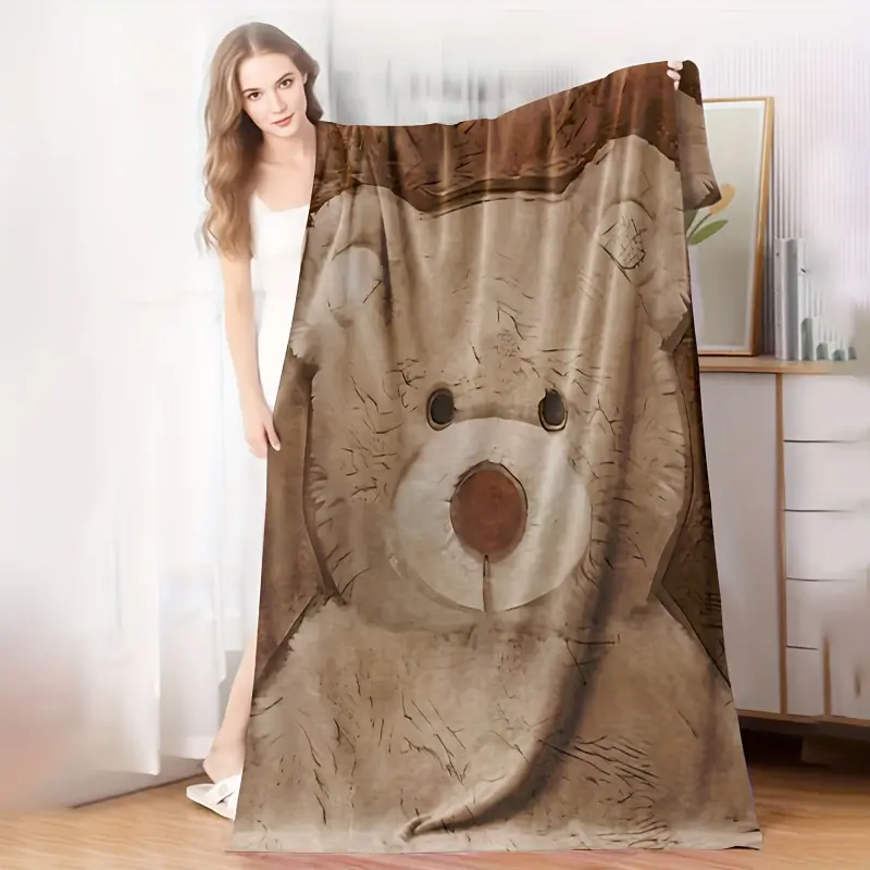 Adorable Brown Bear Bath Towel - Ultra-Soft Microfiber, Highly Absorbent, Plush & Durable, Perfect For Beach, Spa, Pool, And Home Use, Multiple Sizes Available, Bath Towel, Wash Cloths Sofa
