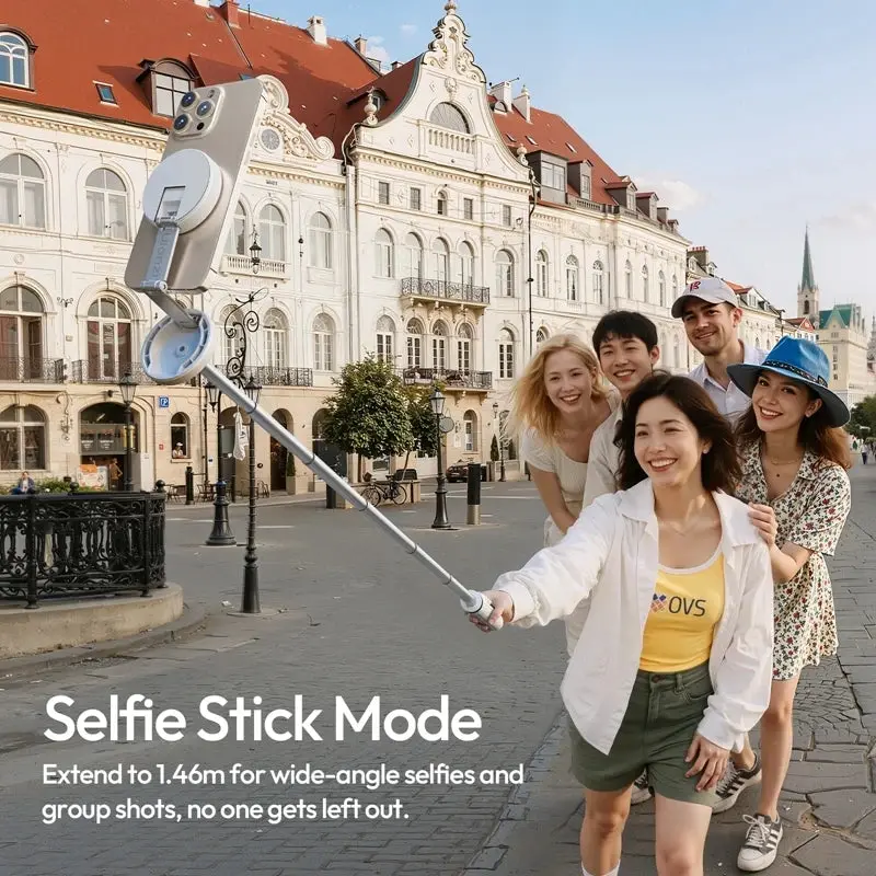 Ulanzi MT85 MagSafe Magnetic Selfie Stick & Tripod, Extendable Detachable Mobile Accessories with Bluetooth Remote