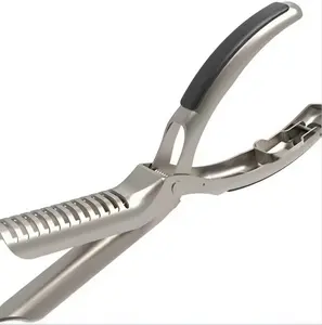 Stainless Steel BBQ Rib Membrane Remover Kitchen Tool Kit - Arc Clamp, Non-Slip Ergonomic Grip for Easy Membrane Removal, Dishwasher Safe BBQ Accessory (1 PC)