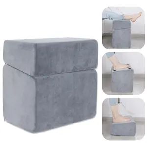 HOMBYS Under Desk Foot Rest – Adjustable Ergonomic Memory Foam Foot Stool for Office, Home & Long Sitting Comfort