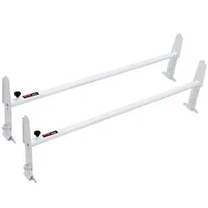 VEVOR Van Roof Ladder Rack, 2 Bar Alloy Steel Ladder Racks, Adjustable from 47.2"-78.7", 500 lbs Capacity, Roof Rack Compatible with Full-size Vans with Rain Gutter, Chevrolet Express, GMC Savana, etc