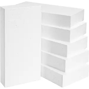Smooth Foam Craft Blocks for DIY Craft & Floral Arrangement - Foam Carving Blocks - 12 x 6 x 2 In, White, 6 Pack