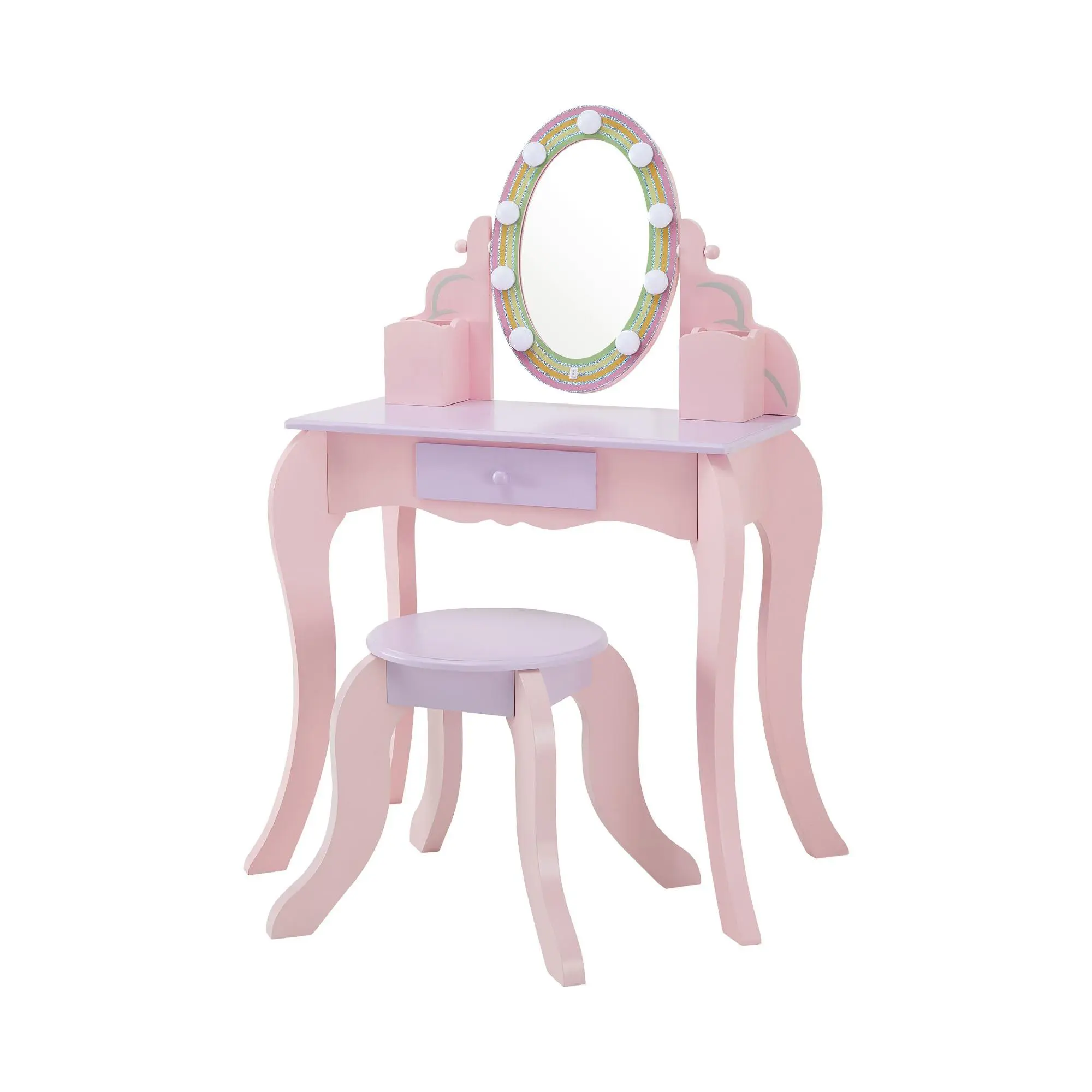 Teamson Kids Little Princess Rapunzel Vanity with LED Mirror