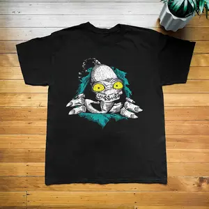 Oddworld Black Tee, Urban Street Style Vintage Graphic Tee Unisex Cotton Top, Y2K Grunge Aesthetic, Trendy T-Shirt, Casual Daily Wear, Gift T-Shirt Top Menswear Womenswear Streetwear
