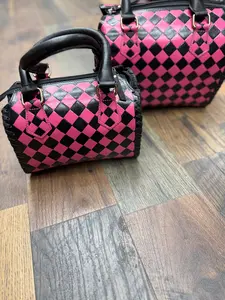 Hot Pink & Black Hand Painted Speedy Bags