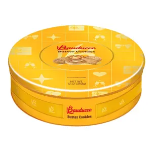 Bauducco Assorted Butter Cookies Tin, 12 oz (Pack of 1) – Traditional Danish Shortbread Style Cookies, Perfect Holiday Gift or Sweet Snack Treat - No Artificial Colors