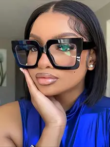 Unisex Vintage Oversized Eyeglasses, Stylish Trendy Eyewear, Trendy Casual Eyeglasses for Everyday Use, Fashion Accessories for Outdoor Activities