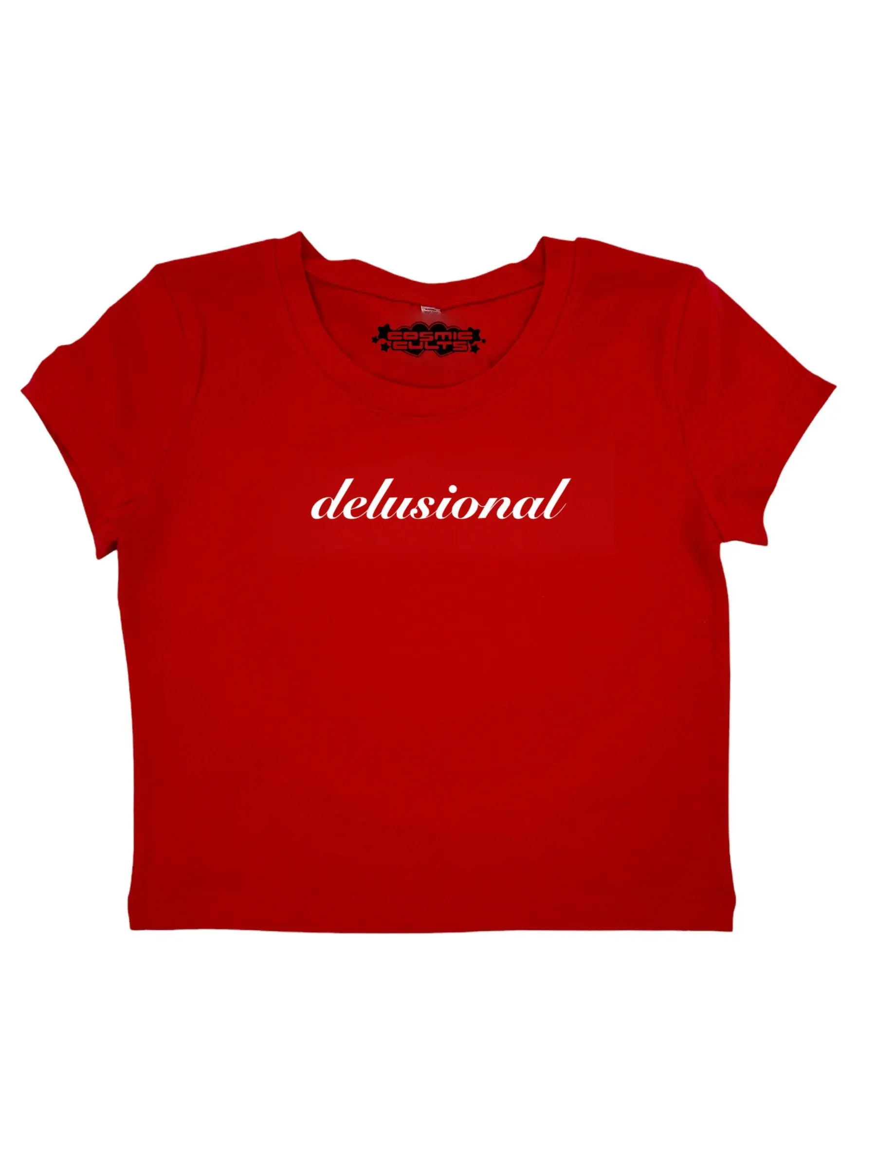 Delusional Y2K crop top tee shirt
