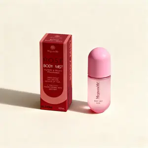 Women's 4D rose body spray, free of p-hydroxybenzoate and phthalate, light non stick daily perfume, skin friendly romantic female fragrance, 3.3 liquid ounces (about 100 ml)