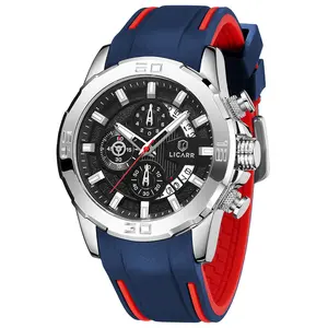 LICARR Men's Chronograph Analog Quartz Watches Calendar Waterproof