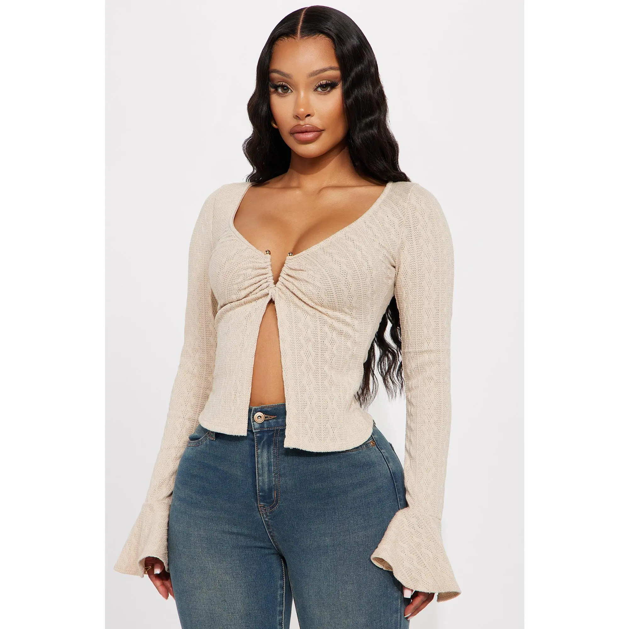 Mia Long Sleeve Top - Ivory