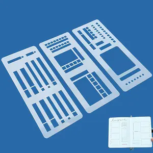 Handmade Flexible Record Template & Planner Stencil Set - 0.8mm Thickened Acrylic Material,  Planner Stencils for Dot Grid Journals & DIY Craft Supplies