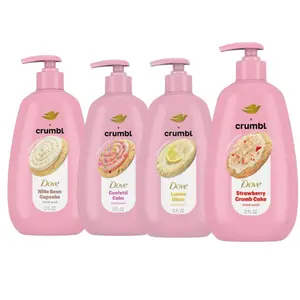 Dove Crumbl Liquid Hand Wash 12 oz - Lemon Glaze, Strawberry Pack of 2 - Non-Chemical, Alcohol Free, All Skin Types, 250g, Multi-Pack - Comfort.
