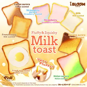 iBloom Squishy Milk Toast (Remake) Kawaii Soft Scented Slow Rising Stress Relief