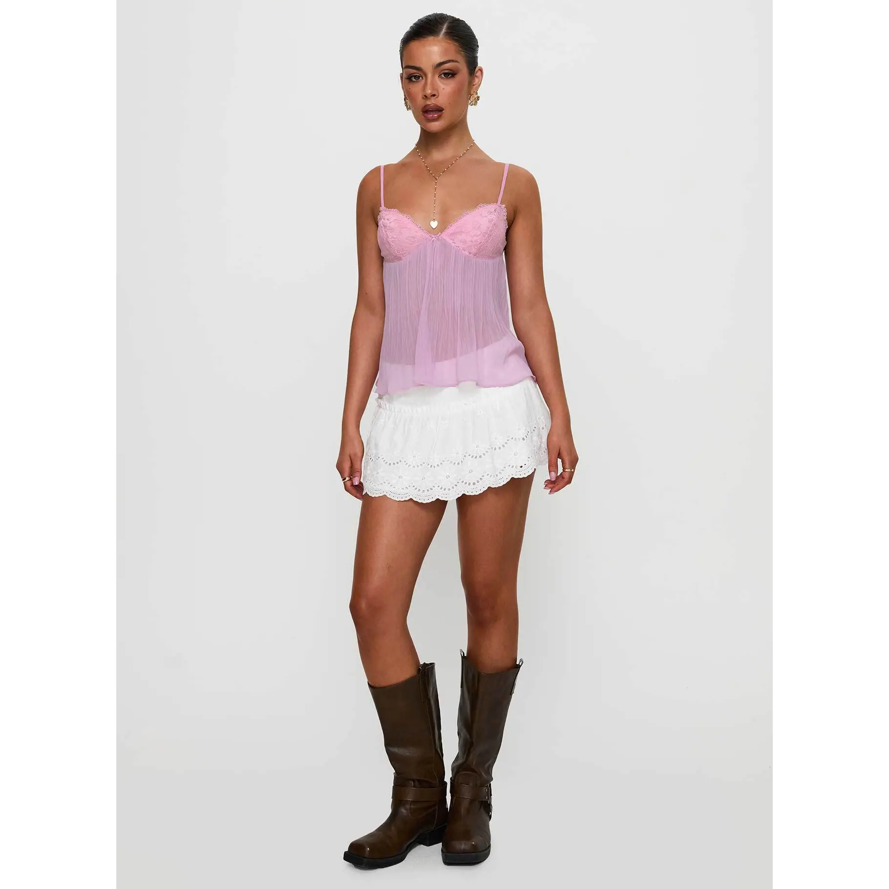 Zami Pleat Top Pink - TikTok Shop