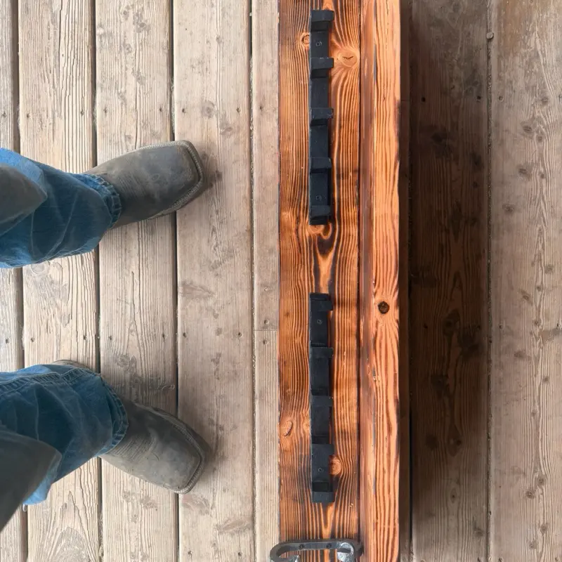 Rustic 12-Hook Clothing & Jean Organiser Rack