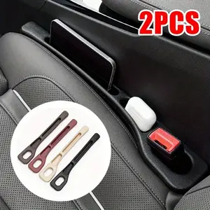 2PCS Car Seat Gap Filler Organizer,2 in 1 Car Gap Filler with Fill and Storage Function for Storing Phones Keys Cards,Universal Multifunctional No Drop Seat Guard for Cars seat-gap Filler