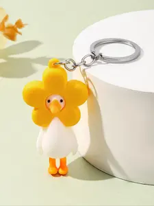 Cute Cartoon Duck Design Keychain, Keychain Kawaii, Trendy Cute Keychain, Multifunctional Key Holder for Women & Men, Fashion Accessories for Daily Use