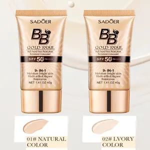 【2PCS】High-coverage waterproof snail BB cream - matte finish, long-lasting moisturizing and oil control,creates a natural makeup look, refreshing and non-greasy, perfect for makeup beginners, a great gift for Mother's Day, Christmas, and Valentine's Day.