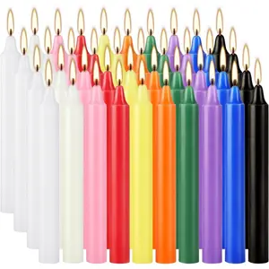 40 Pack Spell Chime Candles-4 Inch Multi-Colored Taper Candles Sticks-for  Decor Kitchen Decor Wedding Decoration-10 Colours