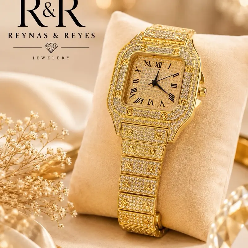 14k laminated gold shiny women's watch