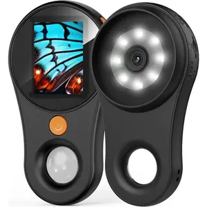 Handheld Digital Macro Microscope Camera - 2.0 inch IPS Color Screen, 200W Pixel Lens, 500x Magnification, Fixed Focus, 8 Built-in LED Lights, Portable Electronic Magnifying Glass, Compatible with Windows, OS (Black)