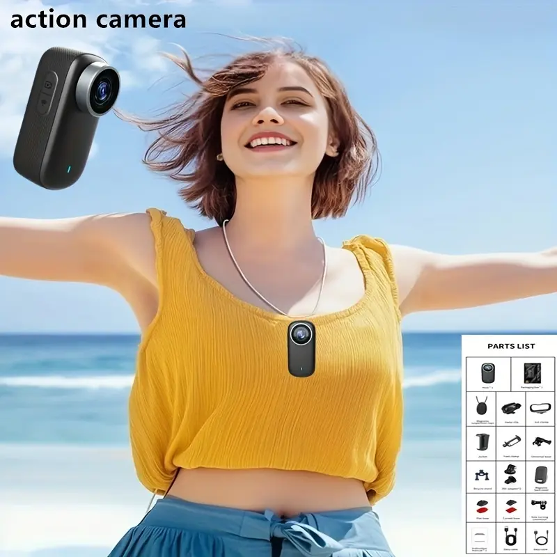 4K Pixel Thumb Camera, Outdoor Bicycle Camera, Motorcycle Wide-angle Camera, Portable Small Camera/helmet Camera, Cat and Dog Pet Mini Camera, Pet Camera Collar Suitable for Cats and Dogs, Wearable Human Body Camera, Animal Camera, Real-time Viewing