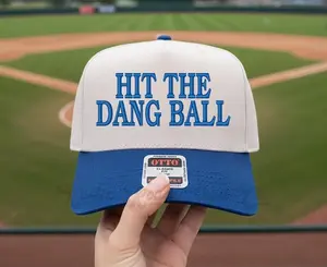 Hit the Dang Ball Embroidered Trucker Hat, Baseball Hat, Baseball Mom Hat