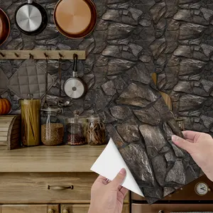 24pcs Retro-Style Tile Wall Stickers Are Waterproof, Heat-Resistant And Easy To Apply. A New Choice For Kitchen Splashbacks, Effortlessly Elevating The Style Of Your Cooking Space（6 Styles） Decorative Wall Sticker